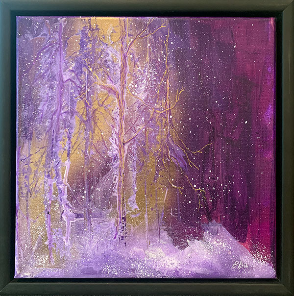 Beahcevuovdi borgan, akryl på lerret, 40 × 40 cm