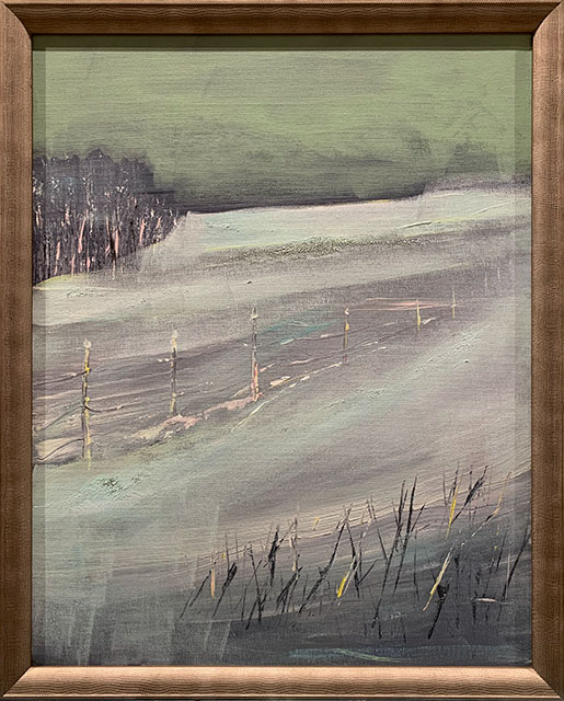 Bivvalis dálvi, akryl med ramme, 33 × 43 cm
