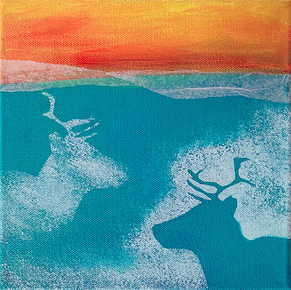 Gabba, akryl på lerret, 20 × 20 cm