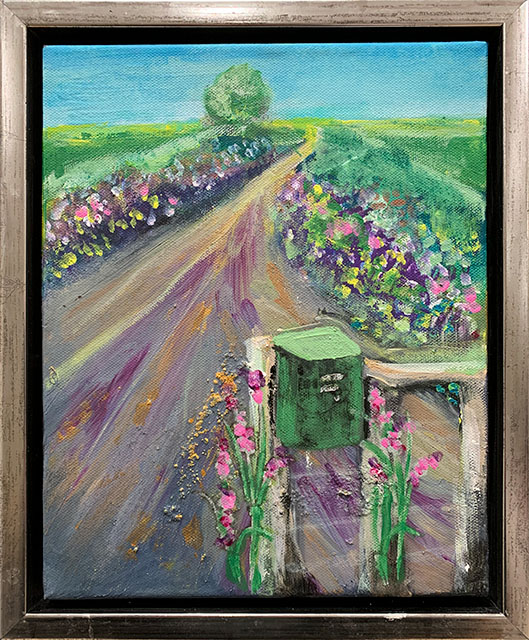 Geaidnu, akryl med sveveramme, 33 × 43 cm
