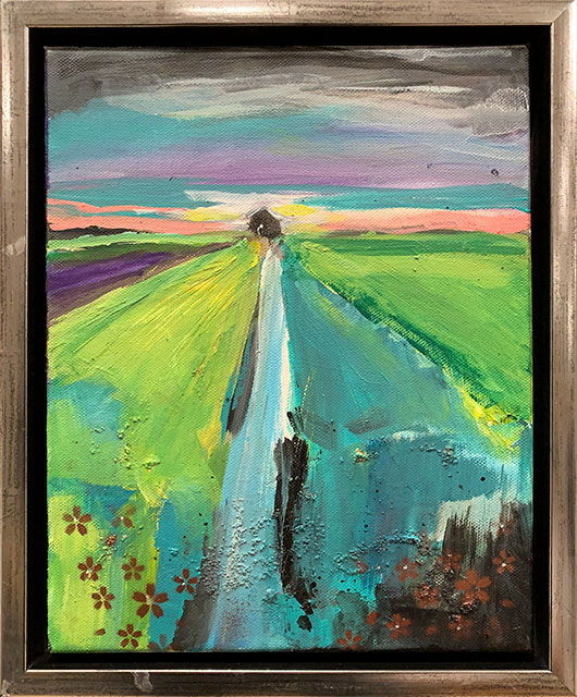 Gieddi, akryl med sveveramme, 33 × 43 cm
