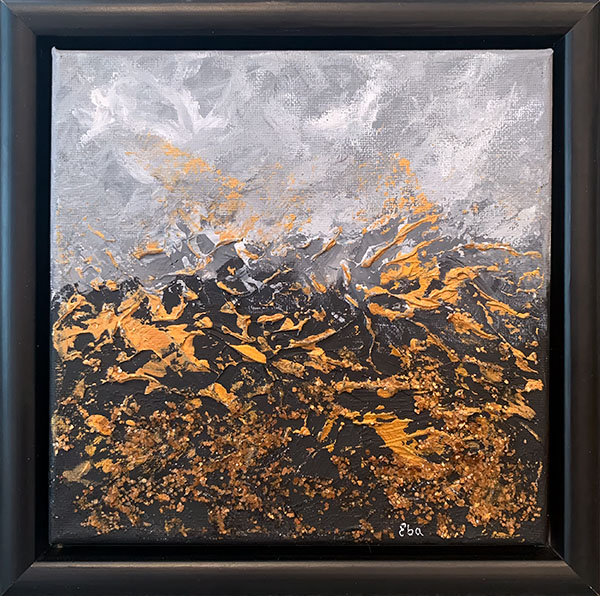 Gollevárri 1, akryl på lerret, 20 × 20 cm