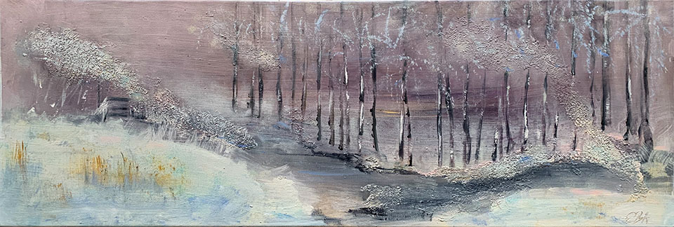Johka, akryl på lerret, 90 × 30 cm