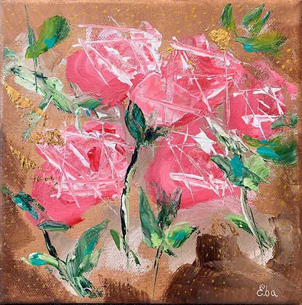 Lieđit 1, akryl på lerret, 20 × 20 cm