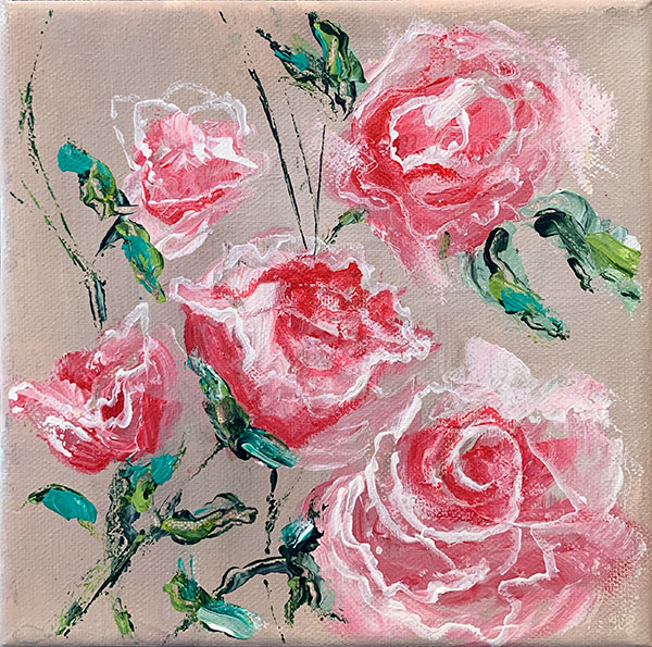 Lieđit 2, akryl på lerret, 20 × 20 cm