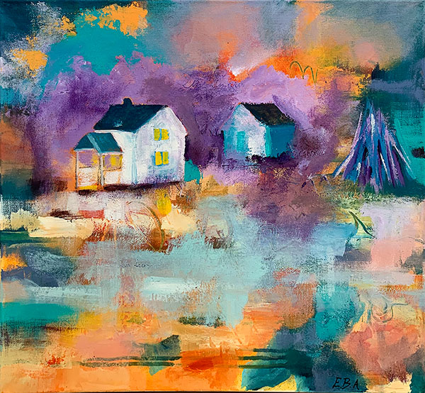 Mearragáddi, akryl på lerret, 50 × 50 cm