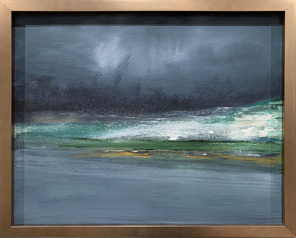 Skábma, akryl på lerret, 40 × 30 cm